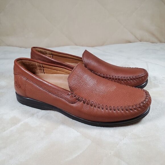 Arnold Palmer Mens Tan Brown Leather Loafers Made in Brazil Size 10M - Picture 2 of 9